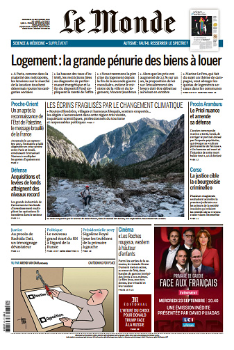 Le Monde Du Mercredi 23 Septembre 2026