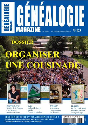 Généalogie N°423 - Juin 2026