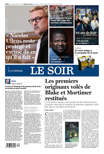 Le Soir Wallonie-Bruxelles + Immo du jeudi 24 septembre 2026