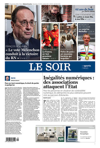 Le Soir Wallonie-Bruxelles Du Lundi 28 Septembre 2026