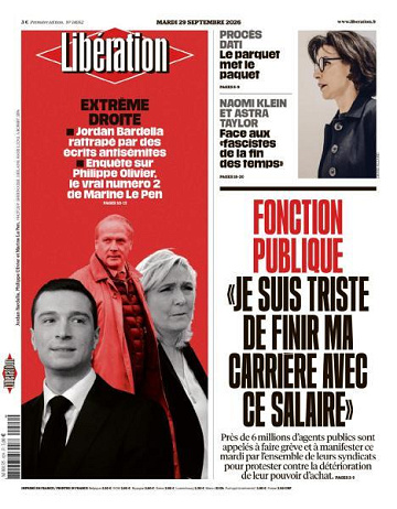 Libération du Mardi 29 Septembre 2026