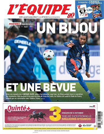 L’Équipe du Samedi 3 Octobre 2026