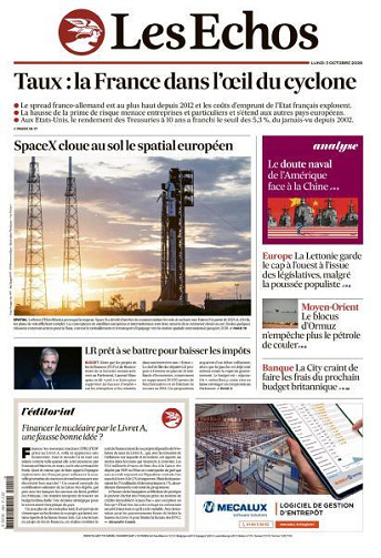 Les Echos du Lundi 5 Octobre 2026