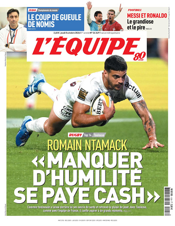 L’Équipe Du Jeudi 8 Octobre 2026