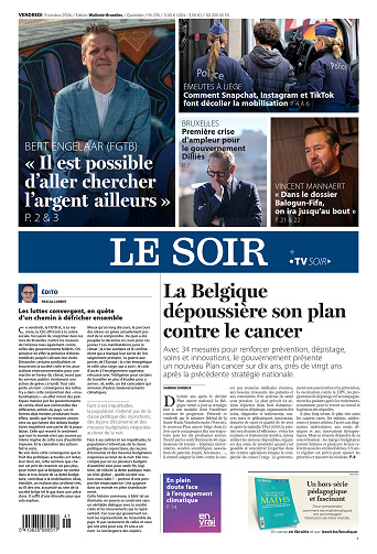 Le Soir Wallonie+Bruxelles Du Vendredi 09 Octobre 2026