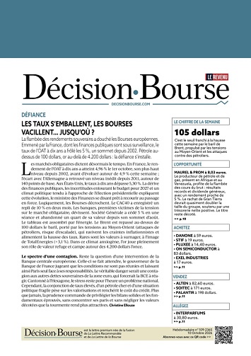 Décision bourse - 10 octobre 2026