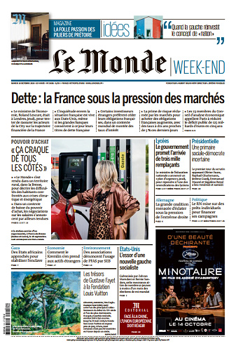 Le Monde Du Samedi 10 octobre 2026