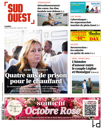 Sud Ouest 4 éditions du Mardi 13 octobre 2026
