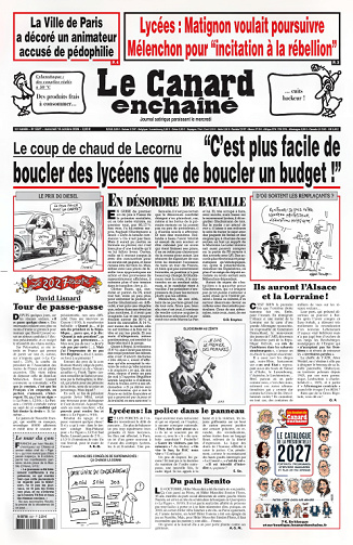 Le Canard enchaîné NR 5527 Du Mercredi 14 Octobre 2026