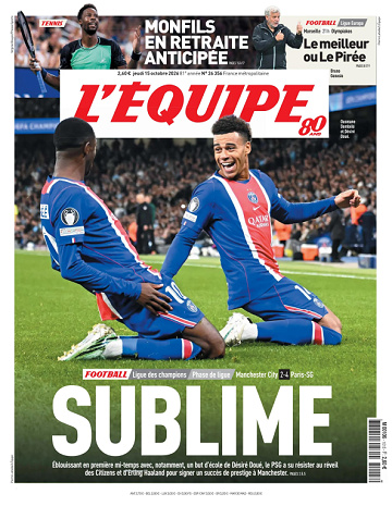 L’Équipe Du Jeudi 15 Octobre 2026