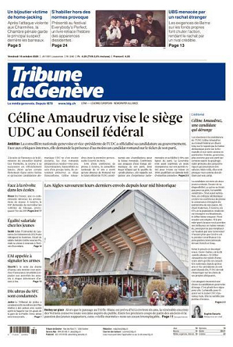 Tribune de Genève - 16 Octobre 2026