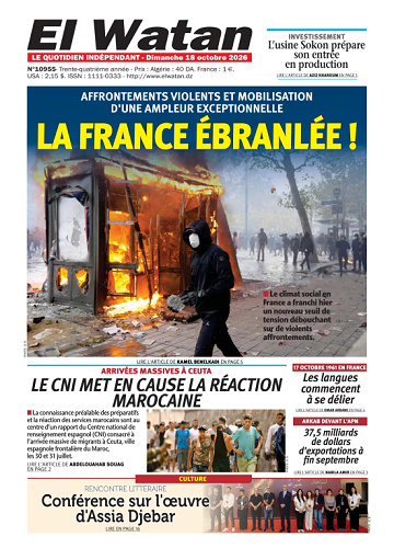 El Watan Du Dimanche 18 Octobre 2026