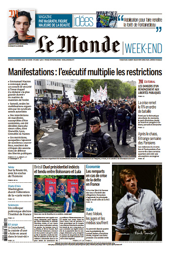 Le Monde Du Samedi 24 Octobre 2026