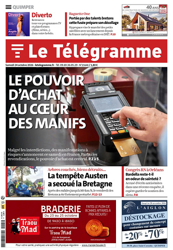 Le Télégramme (19 Éditions ) Du Samedi 24 Octobre 2026