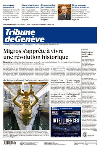 Tribune de Genève - 26 Octobre 2026
