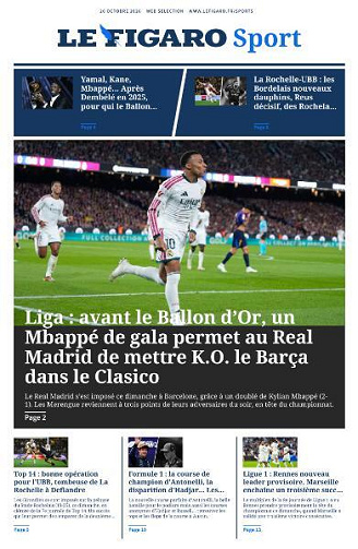 Le Figaro Sport - 26 Octobre 2026