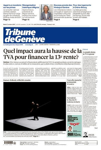 Tribune de Genève - 27 Octobre 2026
