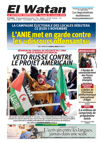 El Watan Du Samedi 31 Octobre 2026